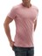 Erkek Bisiklet Yaka Basic Tişört Pembe 3006 4