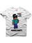 Minecraft Thug Life Beyaz Erkek T-Shirt 1