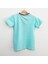 Erkek Çocuk T-Shirt Cep Baskılı Turkuaz 7 Yaş K-245 2