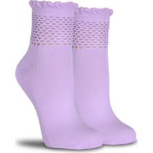 Brogetti Lila File Desen Soket Çorap