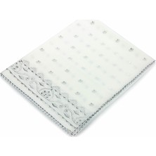 İhvan Pano Desenli Varaklı Eşarp Krem