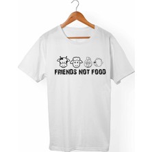 Muggkuppa Vegan-Friend Not Food Çocuk Beyaz T-Shirt