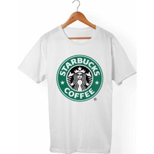 Muggkuppa Star Bucks Çocuk Beyaz T-Shirt