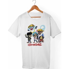 Muggkuppa Gorillaz Çocuk Beyaz T-Shirt