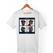 Muggkuppa Gorillaz Çocuk Beyaz T-Shirt