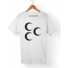 Muggkuppa Ay Yıldız Türk-Bozkurt Çocuk Beyaz T-Shirt