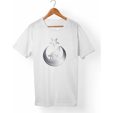 Muggkuppa Ay Yıldız Türk-Bozkurt Çocuk Beyaz T-Shirt