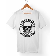 Muggkuppa Kuru Kafa-Skull Çocuk Beyaz T-Shirt