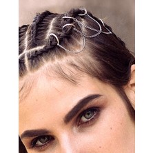 New Obsessions Chain On You Gümüş Saç Küpesi