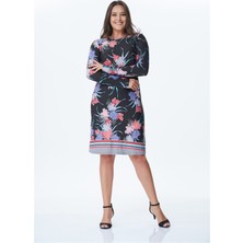 Myline Desenli Örme Elbise 34181