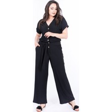 Myline Düşük Kol Düğmeli Tulum 34607