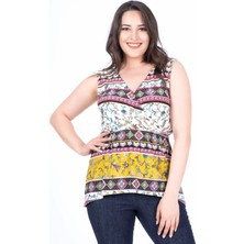 Myline Desenli Anvelop Bluz 34621