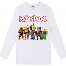 TakeTshirt Roblox Çocuk T-shirt Uzun Kollu Beyaz Unisex