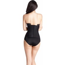 Korse City Waist Training Latex Kadın Korse Siyah