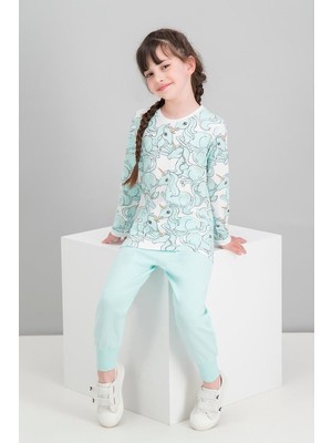 RolyPoly Unicorn Krem Kız Çocuk Pijama Takımı