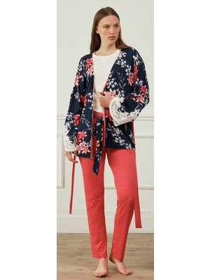 Feyza 3591 Sabahlıklı Pijama Takımı