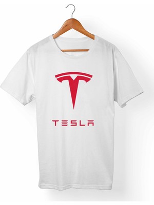 Muggkuppa Tesla Çocuk Beyaz T-Shirt