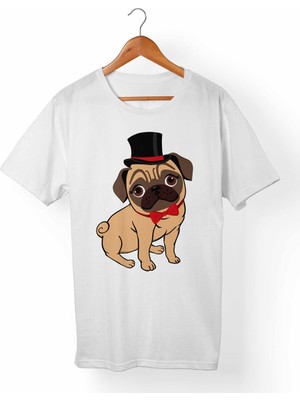 Muggkuppa Pug Dog Çocuk Beyaz T-Shirt