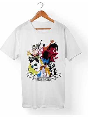 Muggkuppa Queen-Freddie Mercury Çocuk Beyaz T-Shirt