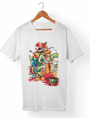 Muggkuppa Vespa Çocuk Beyaz T-Shirt