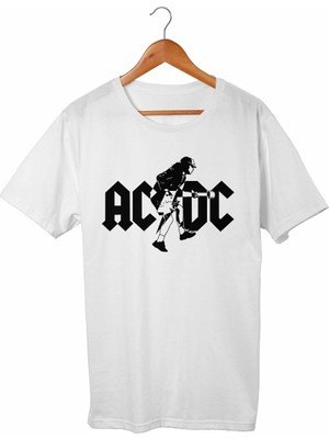 Muggkuppa Ac Dc Çocuk Beyaz T-Shirt