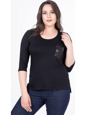 Myline 34 Kollu Pul Detaylı T-Shirt 23412-m