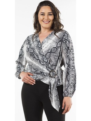 Myline Tokalı Kruvaze Bluz 34429