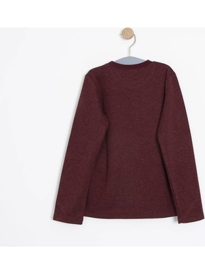 Soobe Kız Çocuk Uzun Kol Sweatshirt Bordo