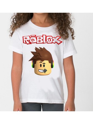 TakeTshirt Roblox Çocuk T-shirt Beyaz Unisex