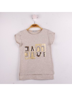 Toontoy Kız Çocuk Love Baskılı T-shirt