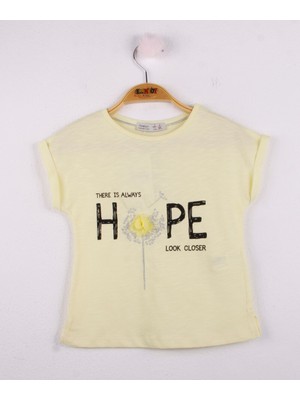 Toontoy Kız Çocuk Hope Baskılı T-shirt