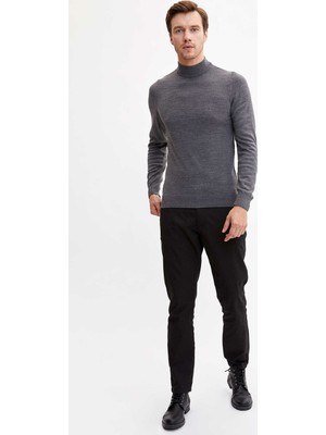 DeFacto Slim Fit Boğazlı Balıkçı Yaka Basic Triko Kazak L0880AZ19WN