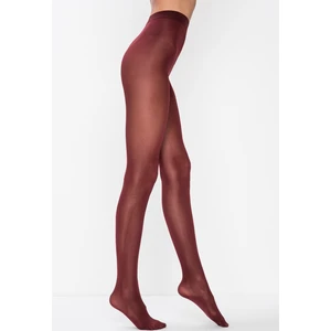 Bordo Mikro 70 Külotlu Çorap