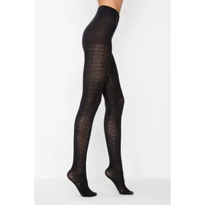 Karina Kadın Triko Külotlu Çorap Kalın Pamuklu Mat Desenli 180 Den