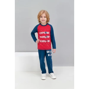 Space Boy Explore Kırmızı Erkek Çocuk Pijama Takımı