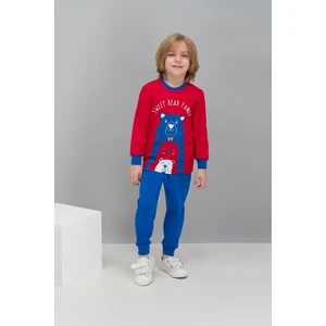 Kırmızı Erkek Çocuk Pijama Takımı