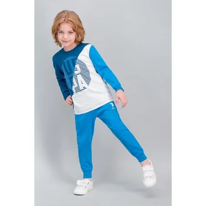 U.S. Polo Assn. Lisanslı Mavi Erkek Çocuk Pijama Takımı