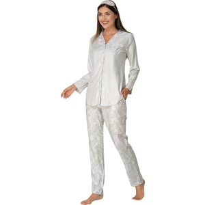 Şık Mecit Önden Düğmeli Kadın Pijama Takımı
