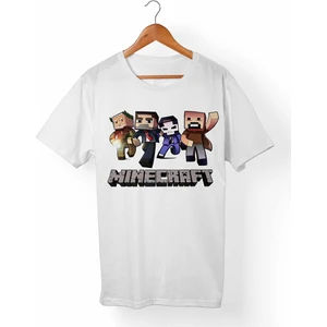 Minecraft Çocuk Beyaz T-Shirt