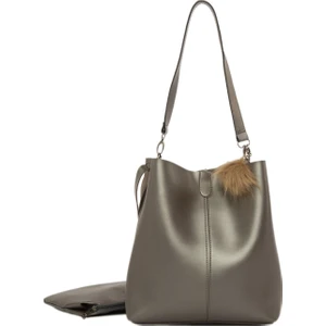 Gümüş Biritli Mıknatıs Çıtçıtlı Çanta