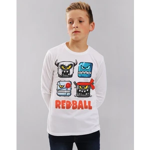Redball Çocuk T-shirt Uzun Kollu Beyaz Unisex