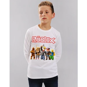 Roblox Çocuk T-shirt Uzun Kollu Beyaz Unisex
