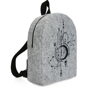 Ju Yaratıcı Tasarım Keçeli Sırt Çantası Baskılı