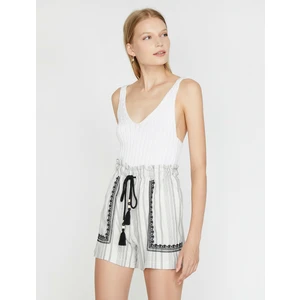 Kadın Çizgili Şort