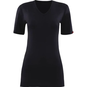 Kısa Kol Unisex  Termal İçlik 2. Seviye V Yaka  T-Shirt 1263 Siyah