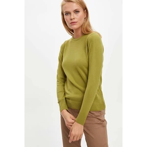 Basic Bisiklet Yaka Relax Fit Ekstra Yumuşak Kaşmir Dokulu Triko Kazak F7091AZ19AU