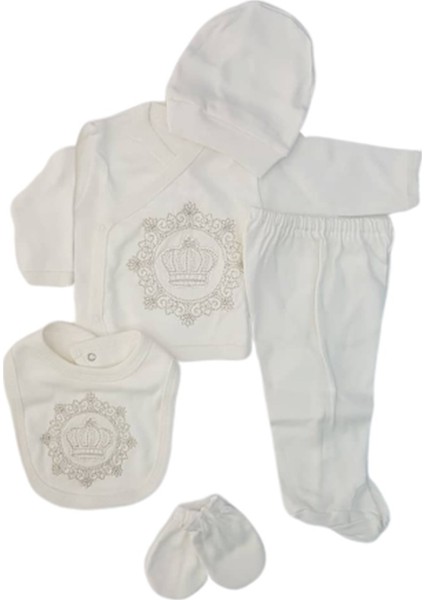 Baby 523 Taçlı Erkek Bebek Yeni Doğan 5'li Set