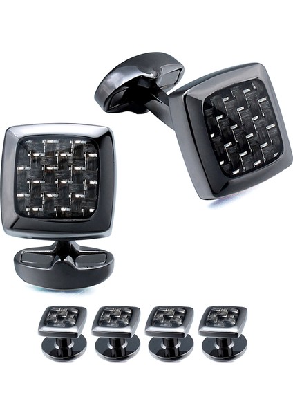 Carbon Fiber Stud Set Kol Düğmesi