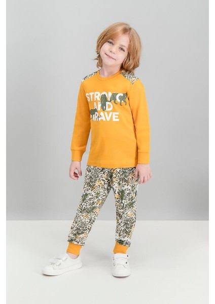 Brave Tiger Kayısı Erkek Çocuk Pijama Takımı