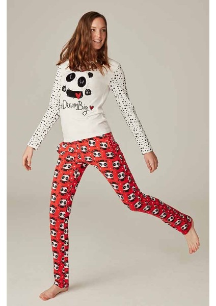3556 Kadın Uzun Kollu Pijama Takımı